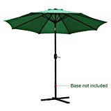 Quictent 9FT Patio Umbrella Tilt Aluminum Outdoor Market Umbrella Crank Wind Vent 100% Polyester-4 Colors (Green)