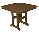 POLYWOOD NCT37TE Nautical Dining Table, 37-Inch, Teak For Sale POLYWOOD NCT37TE Nautical Dining Table, 37-Inch, Teak For Sale