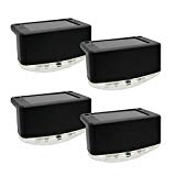 Cheap Davinci Solar Outdoor Lights – Lighting for Deck Post Fence Steps or Dock – Bright Warm White LED, Waterproof, Wireless, Slate Black (4 Pack)