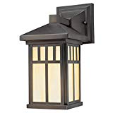 XHJJDJ One-Light Exterior Wall Lantern on Steel With Honey Art Glass, Oil Rubbed Bronze Finish Outdoor Wall Light XHJJDJ One-Light Exterior Wall Lantern on Steel With Honey Art Glass, Oil Rubbed Bronze Finish Outdoor Wall Light