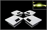 10-Pack Solar White Post Deck Fence Cap Lights for 4″ X 4″ Post With Warm White LEDs and Vertical-lined Clear Lens-GREEN NATURAL SOLAR For Sale