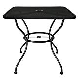 BaoChen 30″ Outdoor Patio Table – Square Steel Dining Table Bistro Table for Backyard Lawn Balcony Pool Deck with Umbrella Hole (Ash Black) For Sale BaoChen 30″ Outdoor Patio Table – Square Steel Dining Table Bistro Table for Backyard Lawn Balcony Pool Deck with Umbrella Hole (Ash Black) For Sale