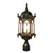 ETOPLIGHTING Rococo Collection Oil rubbed Matt Black Finish Exterior Outdoor Lantern Light Clear Glass, Post APL1118