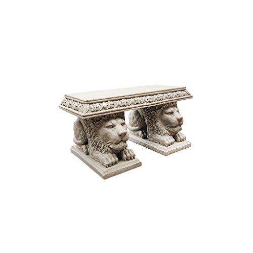 Design Toscano Grand Lion of St. John's Square Sculptural Bench