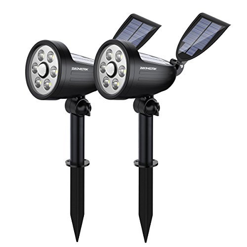 Zeonetak Solar Lights Outdoor Motion Sensor, 6 Led Solar Powered Security Lights with Waterproof 2-in-1 Stake Installation for Trees Backyard Fence Camping Garden Lawn Gazebo Pool Pathway Review