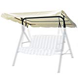 Swing Canopy Cover (Ivory) 77″ x 43″ – Deluxe Polyester Top Replacement UV Block Sun Shade Waterproof Decor for Outdoor Garden Patio Yard Park Porch Seat Furniture Review