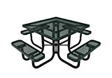 Coated Outdoor Furniture TSQ-GRN Top Square Portable Picnic Table, 46-inch, Green For Sale