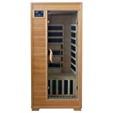Harvil Tranquility 1-Person Hemlock Sauna with Carbon Infrared Heaters Harvil Tranquility 1-Person Hemlock Sauna with Carbon Infrared Heaters