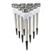Logical Luxury Decorative Outdoor Solar Garden Lights (10 Pack) enhances Pathways driveways patios and gazebos; Classic Simple Stainless Steel Design; Soft White LED Powered; Water/Weatherproof