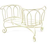 Cheap Touch of Nature Mini Iron Fairy Garden 2-Seat Bench, Cream Cheap Touch of Nature Mini Iron Fairy Garden 2-Seat Bench, Cream