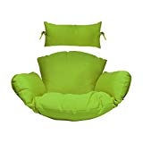 Cheap Hanging Chair Deep Seat Cushion Set Included Headrest Armrest – Outdoor Porch Backyard Patio Hammock Swing Furniture Replacement Cushions (Green)