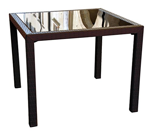 Cheap Compamia Miami Resin Wickerlook Square Dining Table Brown