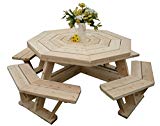 White Cedar Octagon/ Walk- In Picnic Table For Sale White Cedar Octagon/ Walk- In Picnic Table For Sale