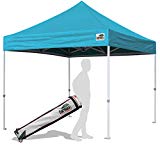 Eurmax 10’x10′ Ez Pop Up Canopy Tent Commercial Instant Gazebo Outdoor Tent Roller Carry Bag (Turquoise) Review