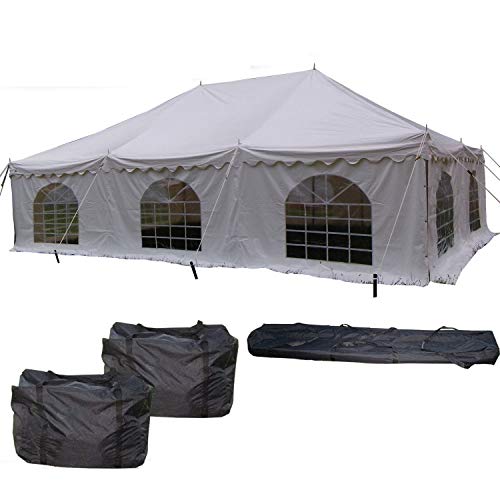 DELTA Canopies 30’x20′ PVC Pole Tent – Heavy Duty Wedding Party Canopy Shelter – with Storage Bags For Sale