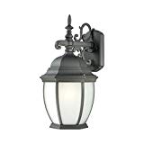Thomas Lighting PL92297 Covington Outdoor Wall Lantern, Black For Sale