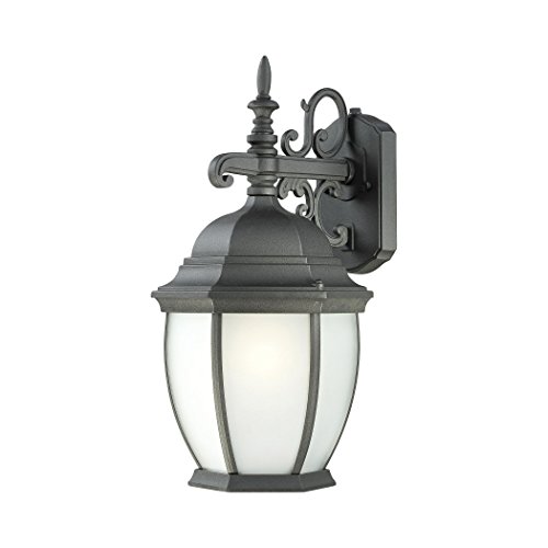 Thomas Lighting PL92297 Covington Outdoor Wall Lantern, Black For Sale