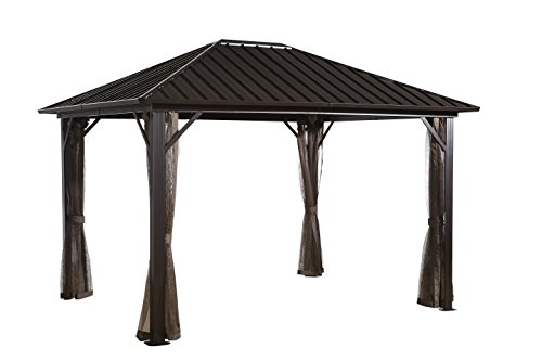 Sojag Genova Sun Shelter, 10' x 12', Dark Brown