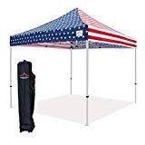 UNIQUECANOPY 300D Classic 10×10 Ez Pop up Canopy Instant Tent Outdoor Party Portable Folded Commercial shelter, with Wheeled Carrying Bag Steel Flag For Sale UNIQUECANOPY 300D Classic 10×10 Ez Pop up Canopy Instant Tent Outdoor Party Portable Folded Commercial shelter, with Wheeled Carrying Bag Steel Flag For Sale