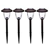 AZIRIER Solar Lights Outdoor LED Garden Lights Waterproof Solar Pathway Lights,Landscape Lighting for Lawn, Patio, Yard, Walkway, Driveway 4 Pack Review
