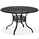 Home Styles Floral Blossom Round Dining Table, 48-Inch, Charcoal Home Styles Floral Blossom Round Dining Table, 48-Inch, Charcoal