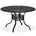 Home Styles Floral Blossom Round Dining Table, 48-Inch, Charcoal