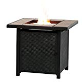 BALI OUTDOORS 32-Inch Outdoor Propane Gas Fire Pit Table, 50,000BTU FirePit, Black For Sale