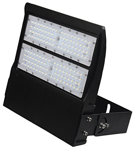 150 Watt NextGen LED Flood Light– 20,000 Lumen – Super Efficiency 130 Lumen to Watt – 5000K Bright White – Replaces 400W-500W Halide – LED FloodLight – Flood Light Bracket