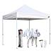 Eurmax 10'x10' Ez Pop Up Canopy Tent Commercial Shelter with Heavy Duty Roller Bag (White)