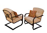 Oakland Living 2 Piece Heritage Deep Seating Spring Chairs, Antique Bronze For Sale Oakland Living 2 Piece Heritage Deep Seating Spring Chairs, Antique Bronze For Sale