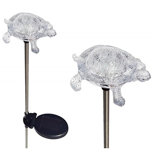 Tricod E2178 Turtle Solar Powered Garden Yard Stake Light, Medium, 2-Piece For Sale