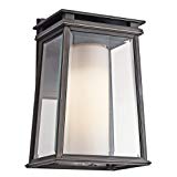 Kichler 49401RZ Lindstrom 1-Light Exterior Wall Mount, Rubbed Bronze Finish with Clear Beveled and Satin Etched Glass Review Kichler 49401RZ Lindstrom 1-Light Exterior Wall Mount, Rubbed Bronze Finish with Clear Beveled and Satin Etched Glass Review