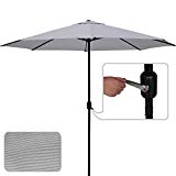 Cheap ABCCANOPY Commercial Event Market Aluminum Umbrella 9 FT Patio Umbrella with Push Button Tilt and Crank,Gray-3