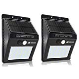 Cheap SMADZ SL13A Solar Lights Outdoor 20 LEDs Auto On/Off Security Wireless Waterproof for Garden Fence Wall Step Driveway Stairs Gutter Yard Patio Pool (White Light, Pack of 2)