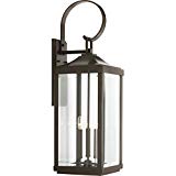 Cheap Progress Lighting P560023-020 Gibbes Street Three-Light Large Wall Lantern (9.5″), Antique Bronze