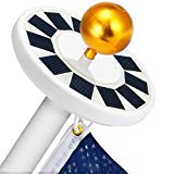 Hallomall Flagpole Solar Light 30LED Downlight Lighting for 15 to 25 Ft Flag Pole Topper, Auto On/Off Night Light For Sale