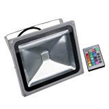 LemonBest 30 Watt RGB LED Waterpoof Outdoor Security Floodlight + 24 Key IR Remote Control For Sale