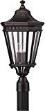 Cheap Feiss OL5407GBZ Cotswold Lane Outdoor Post Lighting, Bronze, 3-Light (10″W x 23″H) 180watts