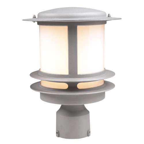 PLC Lighting 1896 SL Exterior Post Light, Tusk Collection, Silver finish