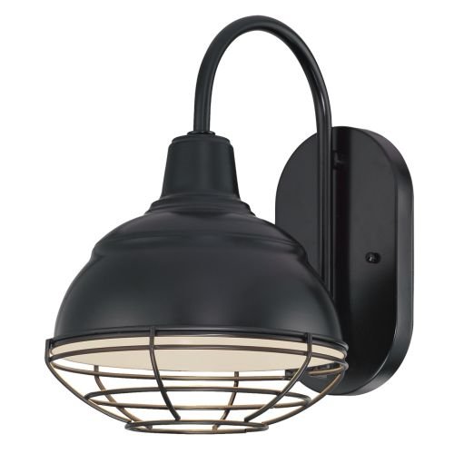 Millennium Lighting RWHWB8-SB 1-Light Outdoor Wall Light with Black Finish