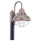Sea Gull Lighting 8269-44 Outdoor Post Mount with Clear Seeded Glass Shades, Weathered Copper Finish Review