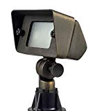 LUMiON Outdoor Low Voltage Landscape Lighting Cube Mini Wash Light Antique Brass G4 COB LED and 2 Grease Filled Wire Connectors Included