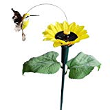 Cheap Advogue Solar and Battery Powered Flying Fluttering Hummingbird w/ Sunflower with Ground Spike