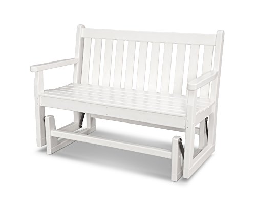 POLYWOOD TGG48WH Traditional Garden 48″ Glider, White