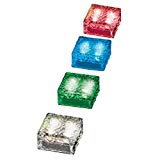 Collections Etc Color Changing Glass Block Solar Light