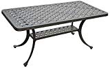 Patio Coffee Table Rectangle Nassau Outdoor Cast Aluminum – Desert Bronze For Sale
