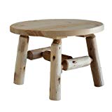 Cheap Lakeland Mills Cedar Log Round Coffee Table, Natural