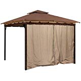 Cheap Sunjoy L-GZ436PFB Gazebo Privacy Panel Side Wall fits 10′ and 12′ Gazebos