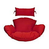 Hanging Chair Deep Seat Cushion Set Included Headrest Armrest – Outdoor Porch Backyard Patio Hammock Swing Furniture Replacement Cushions (Red) For Sale Hanging Chair Deep Seat Cushion Set Included Headrest Armrest – Outdoor Porch Backyard Patio Hammock Swing Furniture Replacement Cushions (Red) For Sale