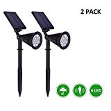 Cheap AICEDA 6 LED Motion Sensor Solar Lights,Waterproof Outdoor Landscape Lighting,Solar Spotlight Security Wall Light Floodlight Light Sensor Patio Deck Yard Garden Driveway Pool Area Pathway(2 Pack)